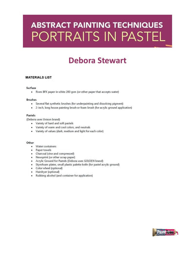 Debora Stewart: Abstract Painting Techniques - Portraits in Pastel