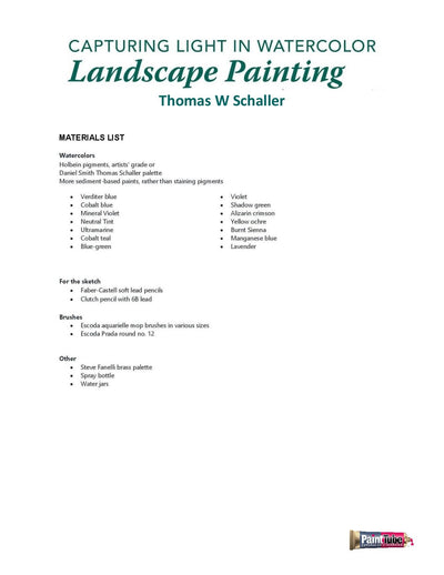 Thomas W Schaller: Capturing Light in Watercolor - Landscape Painting