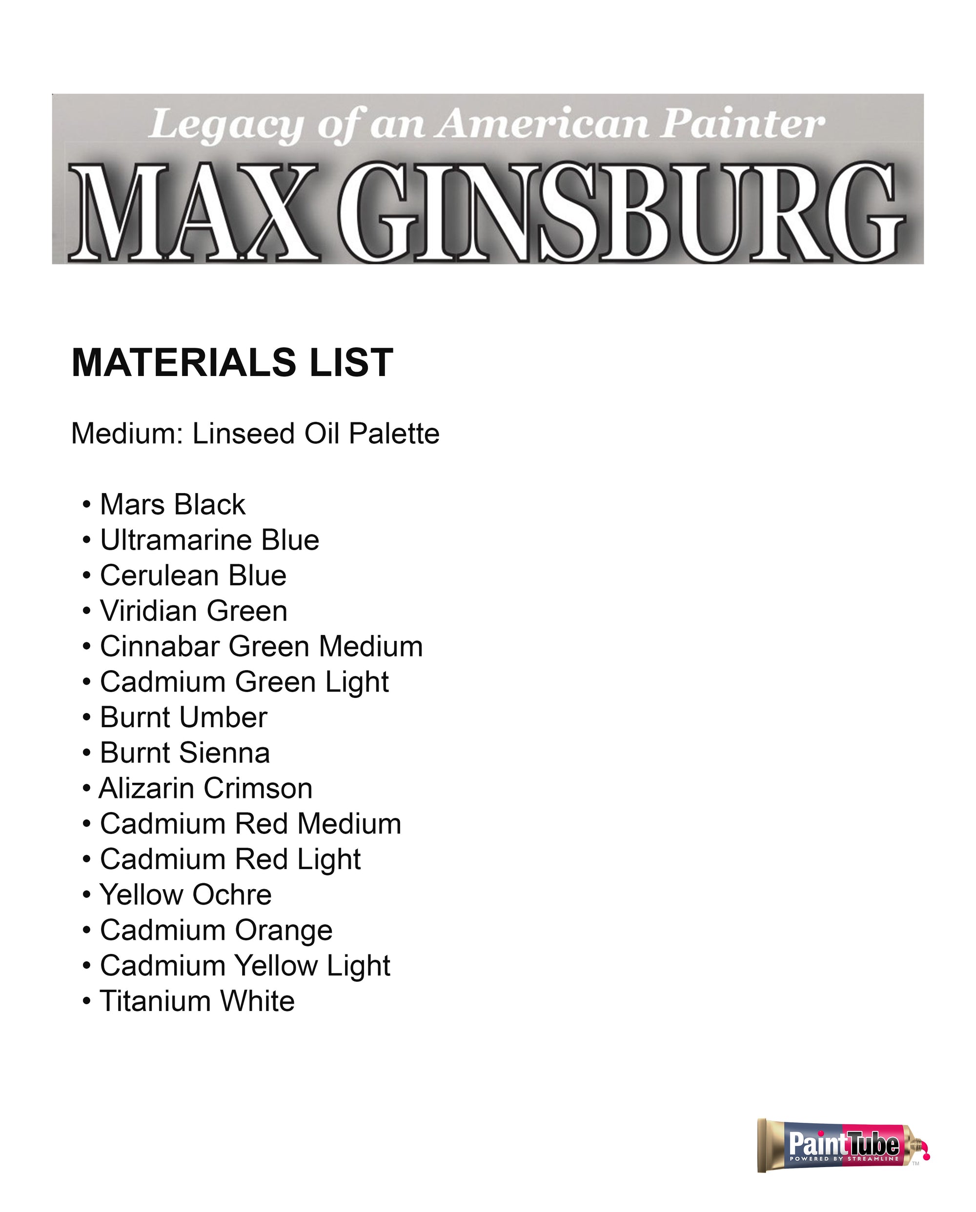 Max Ginsburg: The Legacy of an American Painter