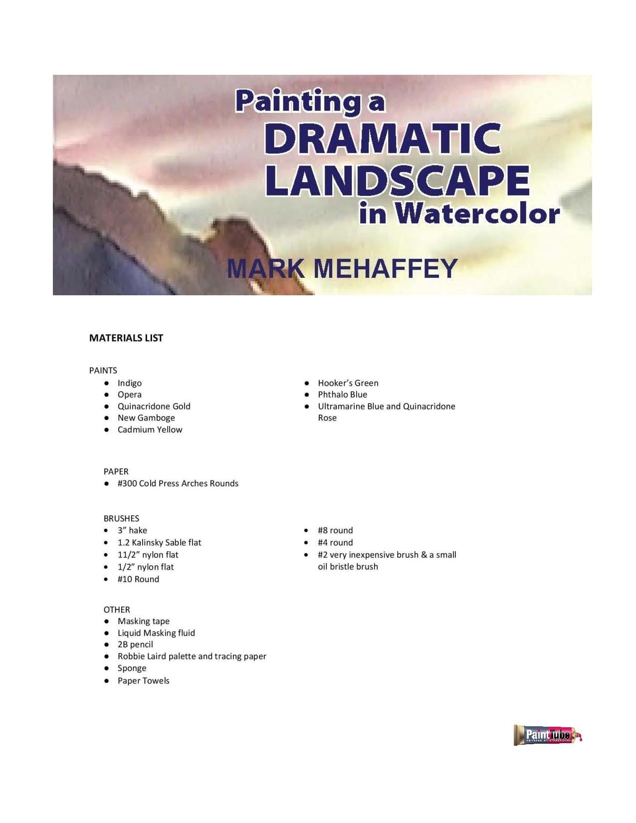 Mark Mehaffey: Painting a Dramatic Landscape in Watercolor