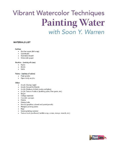 Soon Y. Warren: Vibrant Watercolor Techniques - Painting Water