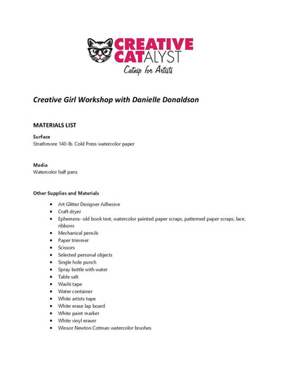 Danielle Donaldson: Creative Girl Workshop - Watercolor Illustrations