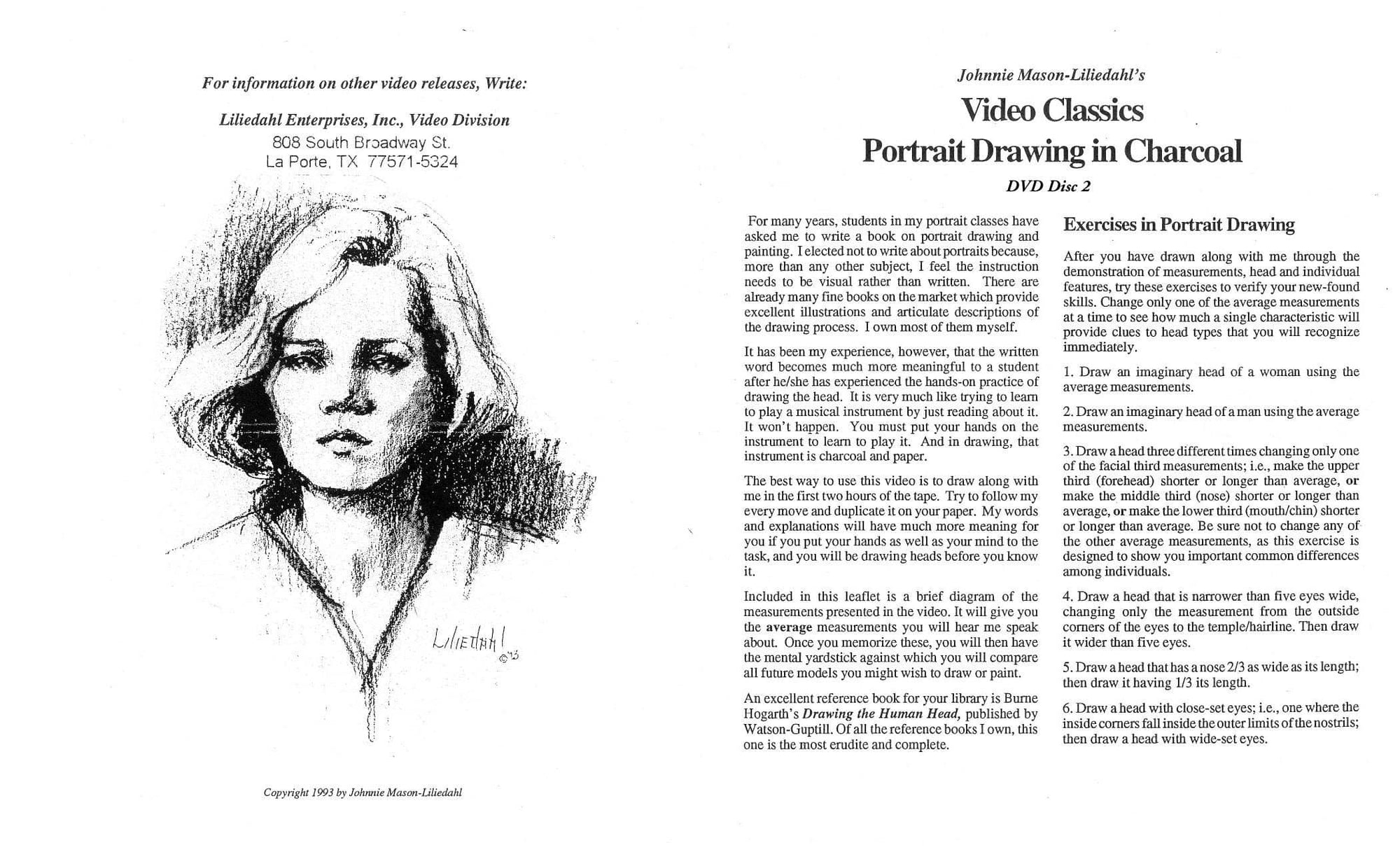 Johnnie Liliedahl: Portrait Drawing in Charcoal