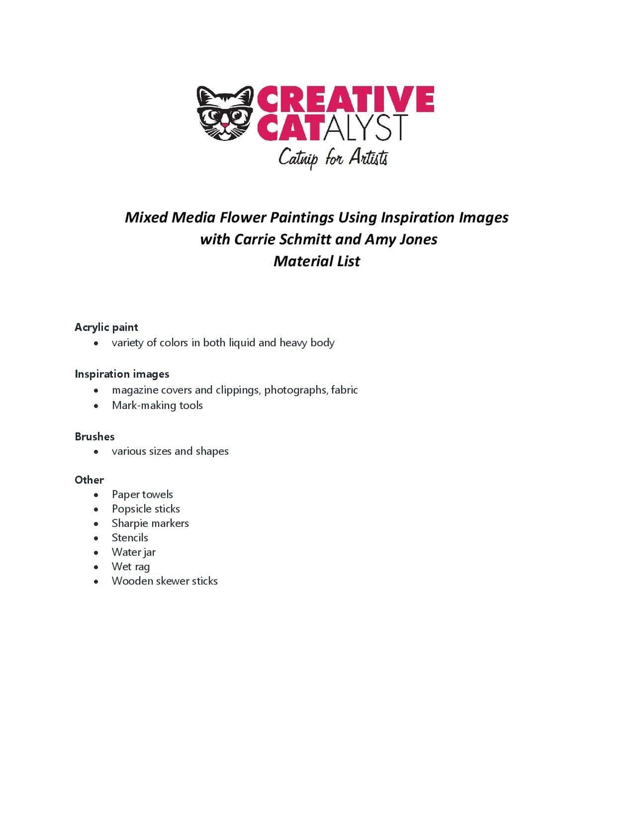 Carrie Schmitt and Amy Jones: Mixed Media Flower Paintings