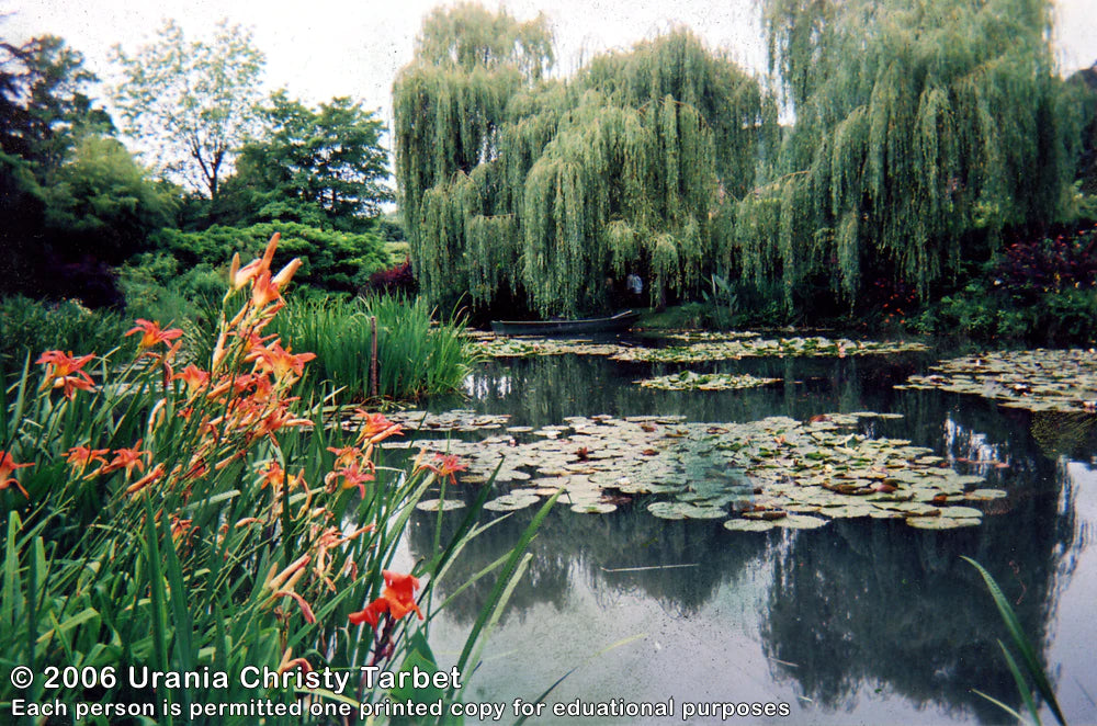 Urania Christy Tarbet: Landscape in Pastel - Reflections of Monet's Garden